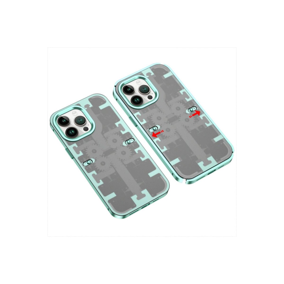Apple İphone 14 Pro Kılıf Mekanik Bumper Kapak - Yeşil Apple İphone 14 Pro Kılıf Mekanik Bumper Kapak - Yeşil