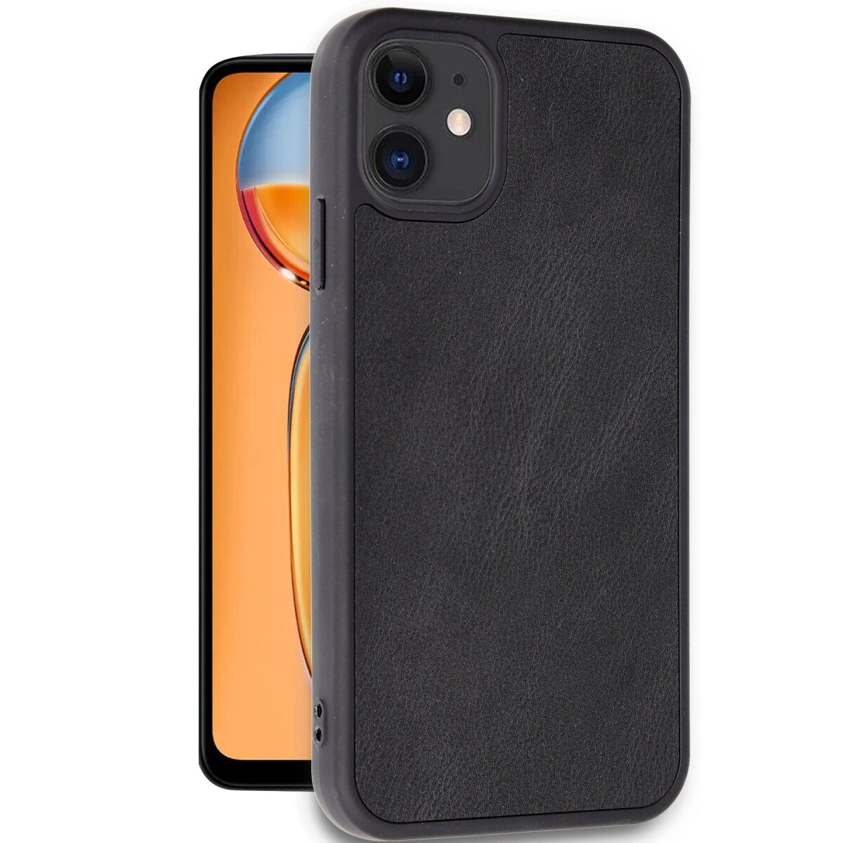 Apple İphone 11 Kılıf Aras Deri Kapak - Siyah Apple İphone 11 Kılıf Aras Deri Kapak - Siyah
