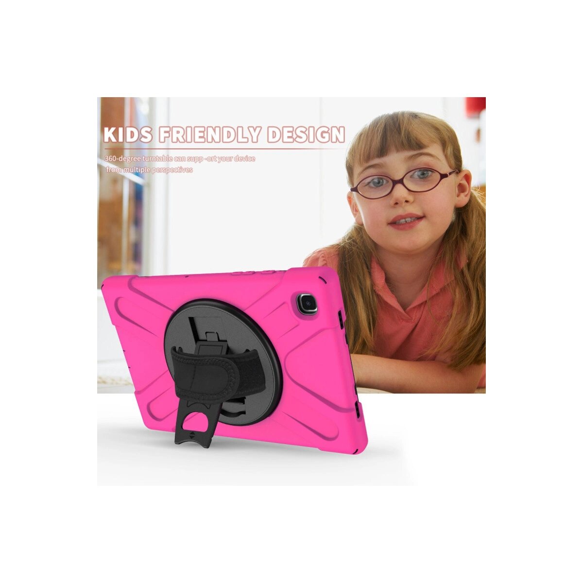 Samsung Galaxy T220 Tab A7 Lite 8.7 Kılıf Amazing Tablet Kapak - Pembe Samsung Galaxy T220 Tab A7 Lite 8.7 Kılıf Amazing Tablet Kapak - Pembe