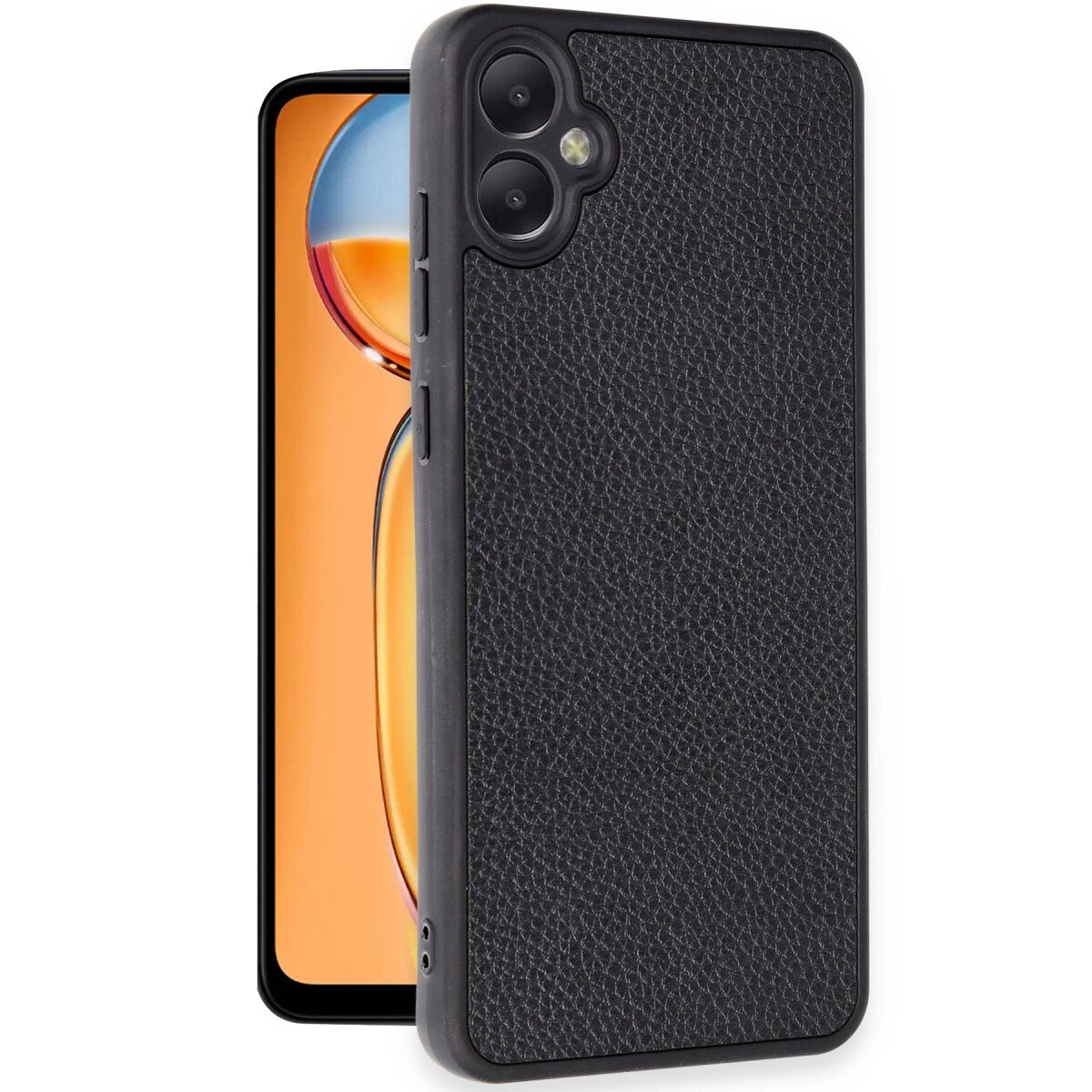 Samsung Galaxy A05 Kılıf Aras Deri Kapak - Siyah Samsung Galaxy A05 Kılıf Aras Deri Kapak - Siyah