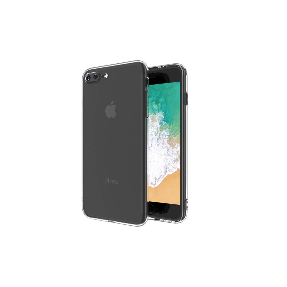 Apple İphone 8 Plus Kılıf Deluxe 2mm Şeffaf Silikon Apple İphone 8 Plus Kılıf Deluxe 2mm Şeffaf Silikon