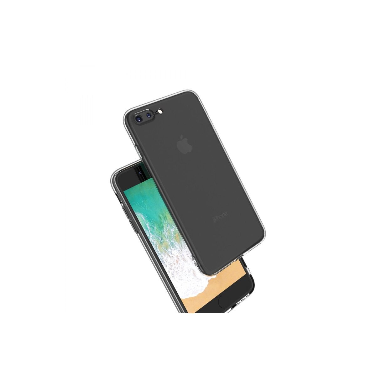 Apple İphone 8 Plus Kılıf Deluxe 2mm Şeffaf Silikon Apple İphone 8 Plus Kılıf Deluxe 2mm Şeffaf Silikon