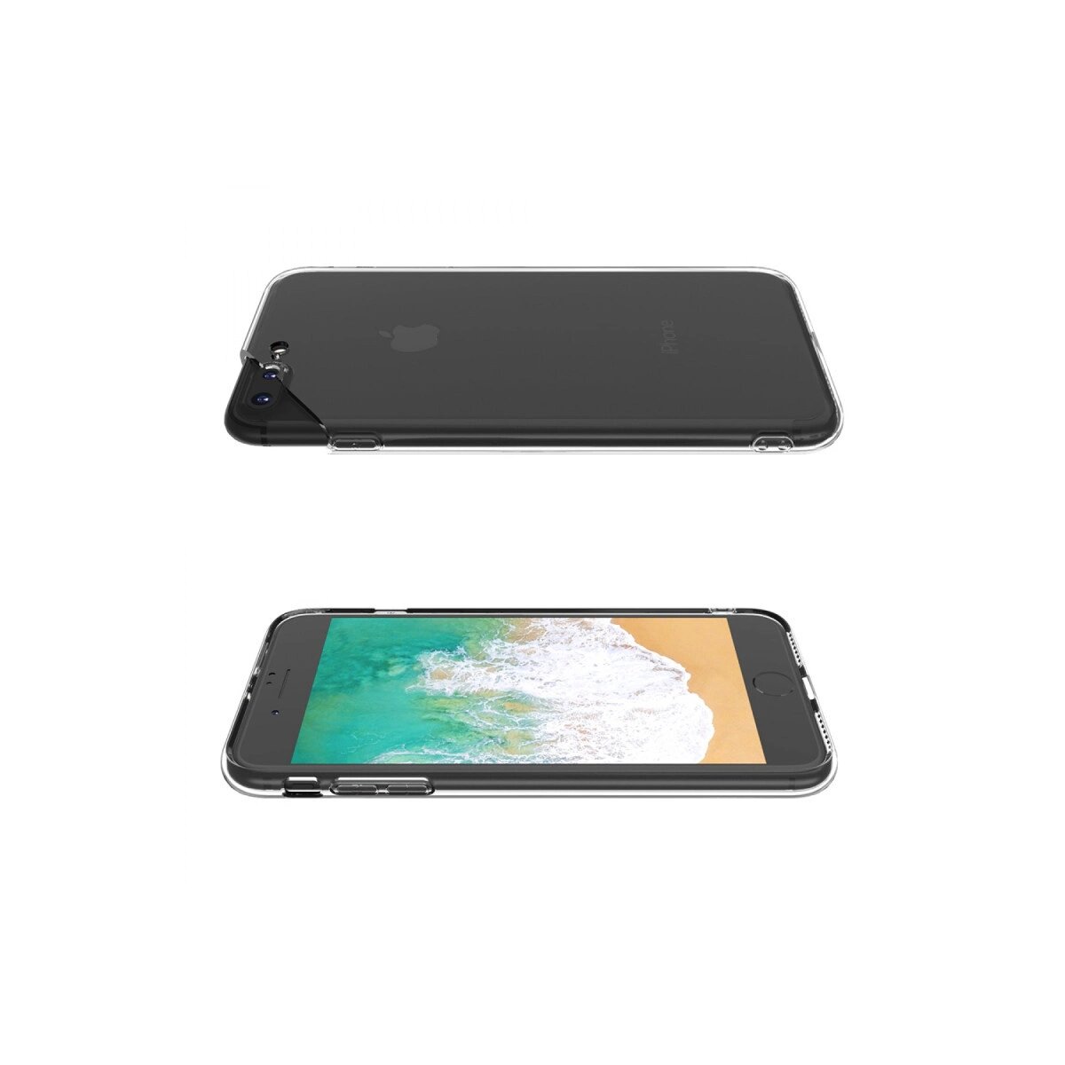 Apple İphone 8 Plus Kılıf Deluxe 2mm Şeffaf Silikon Apple İphone 8 Plus Kılıf Deluxe 2mm Şeffaf Silikon