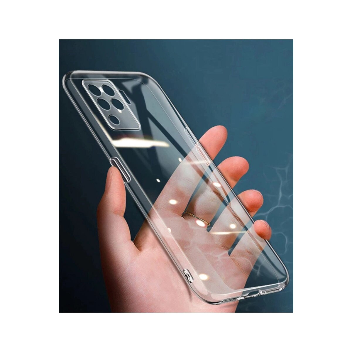 Oppo Reno 5 Lite Kılıf Lüx Şeffaf Silikon Oppo Reno 5 Lite Kılıf Lüx Şeffaf Silikon