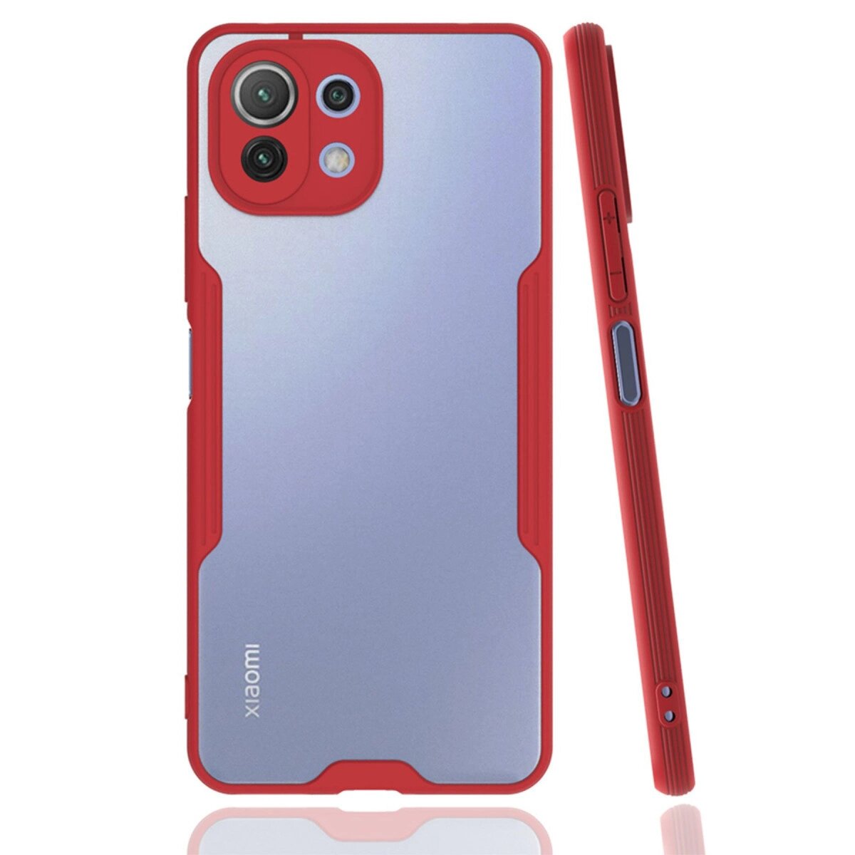 Xiaomi Mi 11 Lite Kılıf Platin Silikon - Kırmızı Xiaomi Mi 11 Lite Kılıf Platin Silikon - Kırmızı