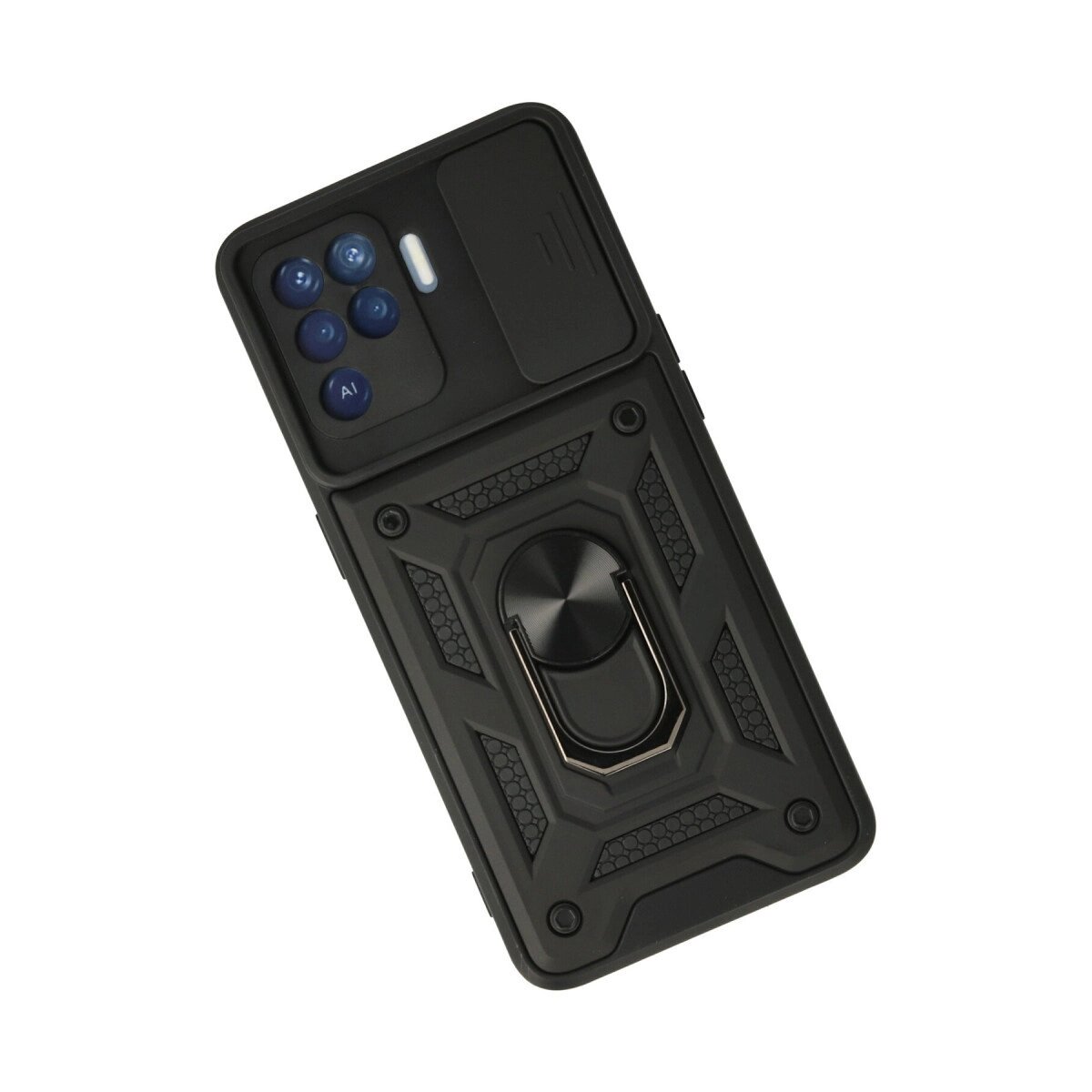 Oppo Reno 5 Lite Kılıf Pars Lens Yüzüklü Silikon - Siyah Oppo Reno 5 Lite Kılıf Pars Lens Yüzüklü Silikon - Siyah