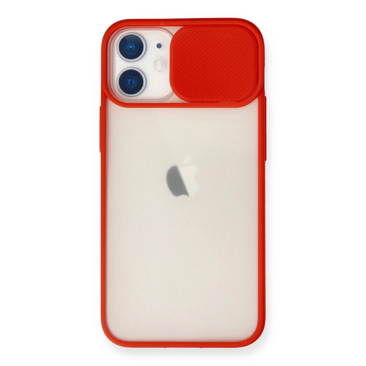 Apple İphone 11 Kılıf Palm Buzlu Kamera Sürgülü Silikon - Kırmızı Apple İphone 11 Kılıf Palm Buzlu Kamera Sürgülü Silikon - Kırmızı