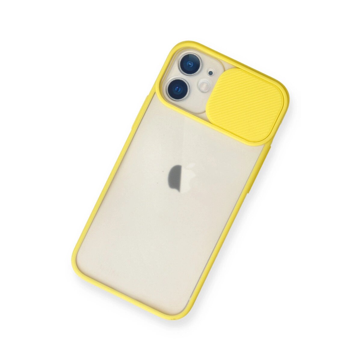 Apple İphone 11 Kılıf Palm Buzlu Kamera Sürgülü Silikon - Sarı Apple İphone 11 Kılıf Palm Buzlu Kamera Sürgülü Silikon - Sarı