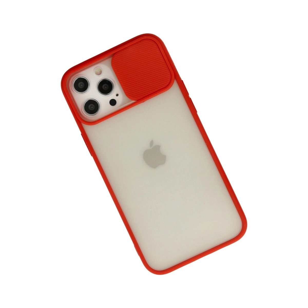 Apple İphone 12 Pro Max Kılıf Palm Buzlu Kamera Sürgülü Silikon - Kırmızı Apple İphone 12 Pro Max Kılıf Palm Buzlu Kamera Sürgülü Silikon - Kırmızı