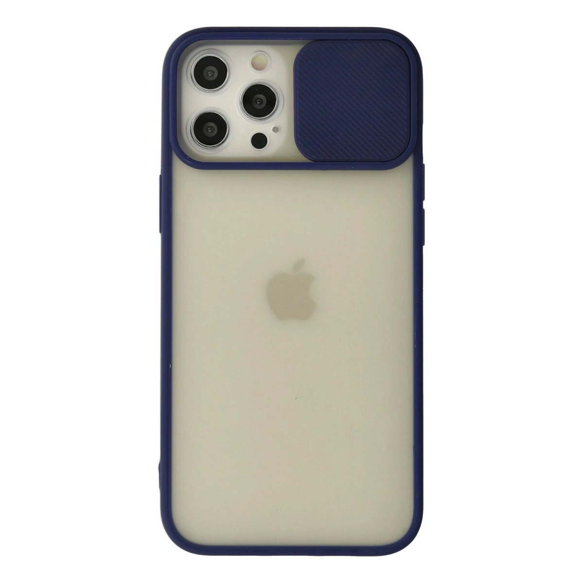 Apple İphone 12 Pro Max Kılıf Palm Buzlu Kamera Sürgülü Silikon - Lacivert Apple İphone 12 Pro Max Kılıf Palm Buzlu Kamera Sürgülü Silikon - Lacivert