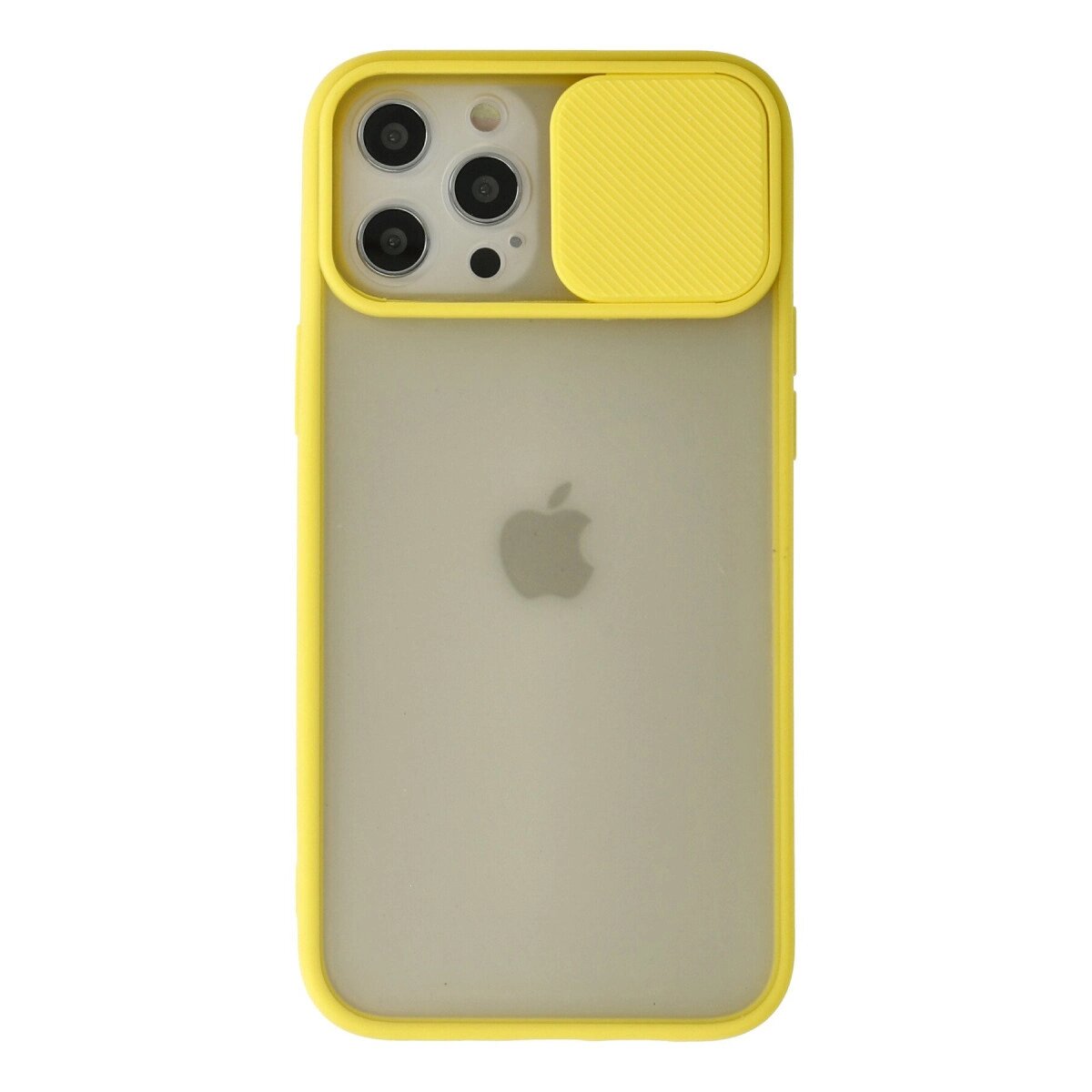 Apple İphone 12 Pro Max Kılıf Palm Buzlu Kamera Sürgülü Silikon - Sarı Apple İphone 12 Pro Max Kılıf Palm Buzlu Kamera Sürgülü Silikon - Sarı