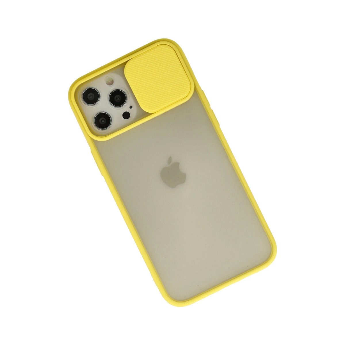 Apple İphone 12 Pro Max Kılıf Palm Buzlu Kamera Sürgülü Silikon - Sarı Apple İphone 12 Pro Max Kılıf Palm Buzlu Kamera Sürgülü Silikon - Sarı