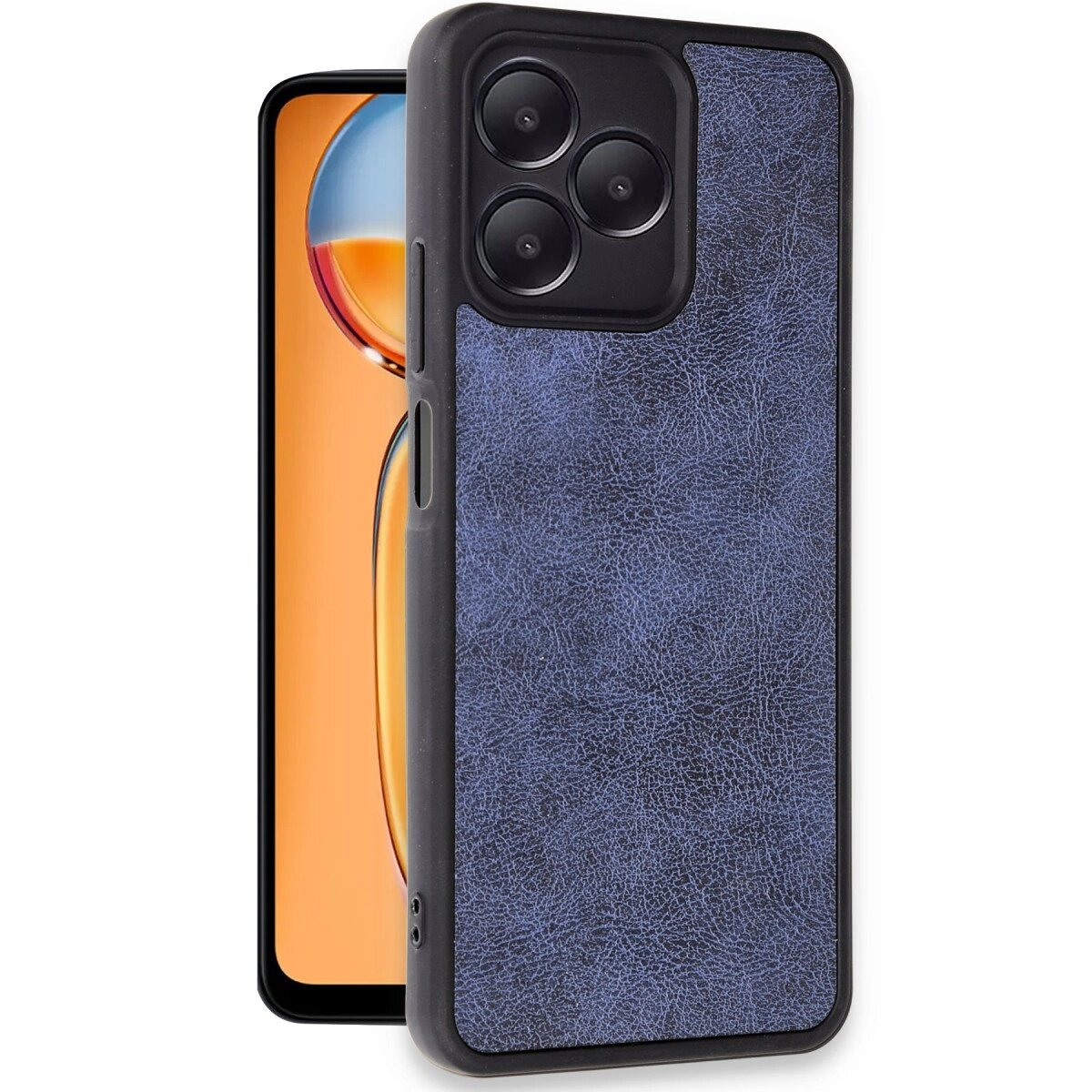 Realme Note 50 4g Kılıf Aras Deri Kapak - Lacivert Realme Note 50 4g Kılıf Aras Deri Kapak - Lacivert