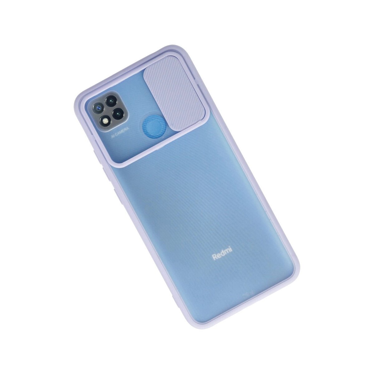 Xiaomi Redmi 9c Kılıf Palm Buzlu Kamera Sürgülü Silikon - Lila Xiaomi Redmi 9c Kılıf Palm Buzlu Kamera Sürgülü Silikon - Lila