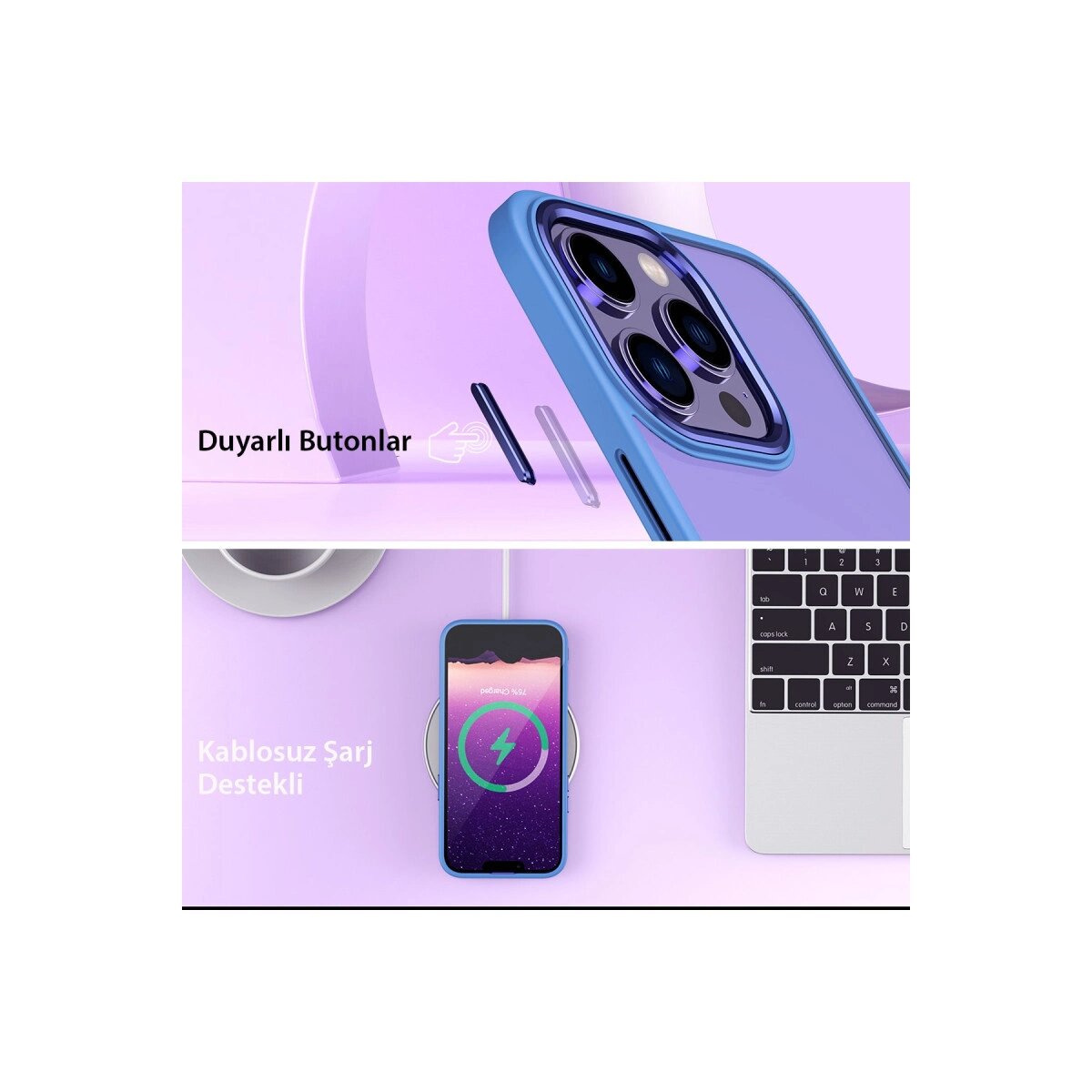 Apple İphone 14 Pro Max Kılıf Power Silikon - Sierra Blue Apple İphone 14 Pro Max Kılıf Power Silikon - Sierra Blue