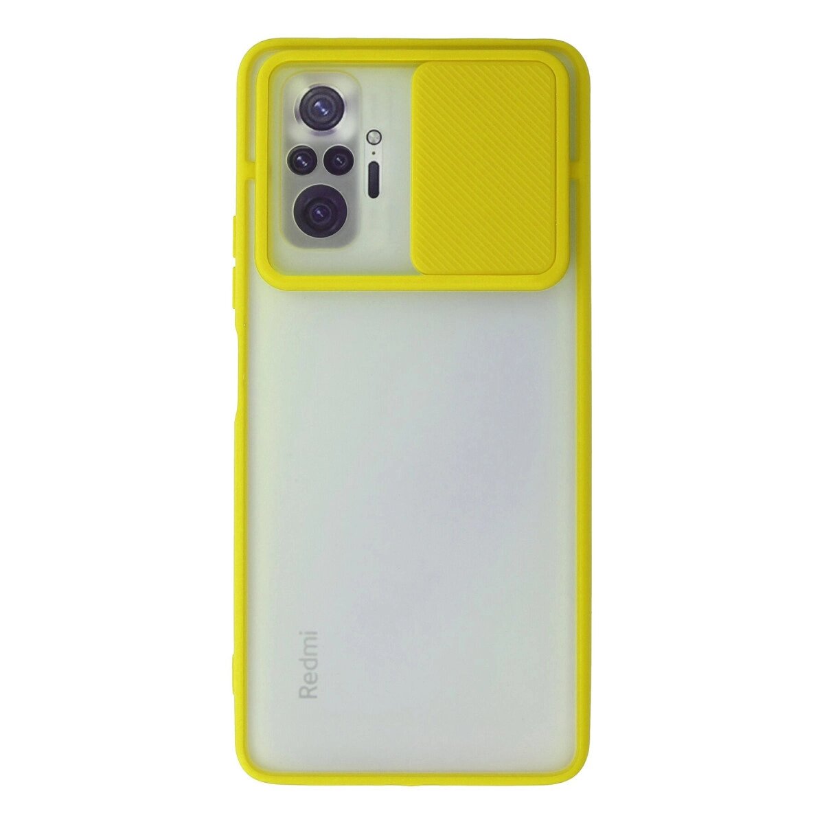 Xiaomi Redmi Note 10 Pro Kılıf Palm Buzlu Kamera Sürgülü Silikon - Sarı Xiaomi Redmi Note 10 Pro Kılıf Palm Buzlu Kamera Sürgülü Silikon - Sarı