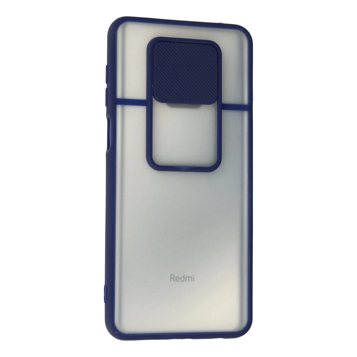 Xiaomi Redmi Note 9 Pro Kılıf Palm Buzlu Kamera Sürgülü Silikon - Lacivert
