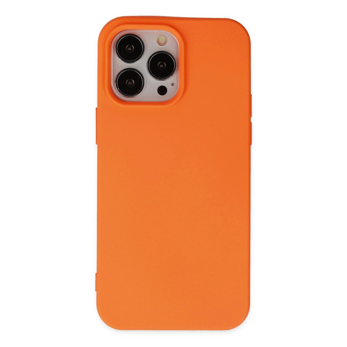 Apple İphone 15 Pro Kılıf Nano İçi Kadife Silikon - Turuncu Apple İphone 15 Pro Kılıf Nano İçi Kadife Silikon - Turuncu