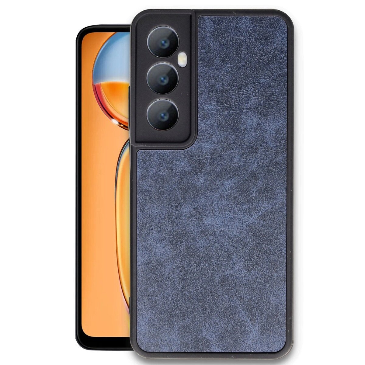 Realme C65 Kılıf Aras Deri Kapak - Lacivert Realme C65 Kılıf Aras Deri Kapak - Lacivert