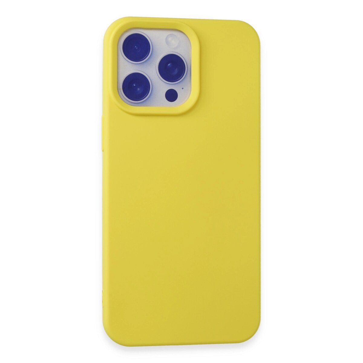 Apple İphone 15 Pro Max Kılıf Nano İçi Kadife Silikon - Sarı Apple İphone 15 Pro Max Kılıf Nano İçi Kadife Silikon - Sarı