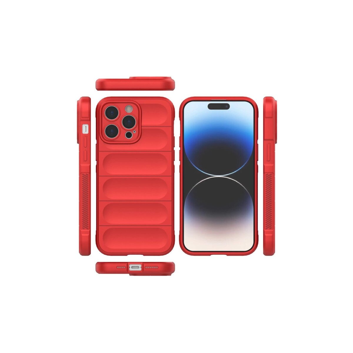 Apple İphone 15 Pro Max Kılıf Optimum Silikon - Kırmızı Apple İphone 15 Pro Max Kılıf Optimum Silikon - Kırmızı