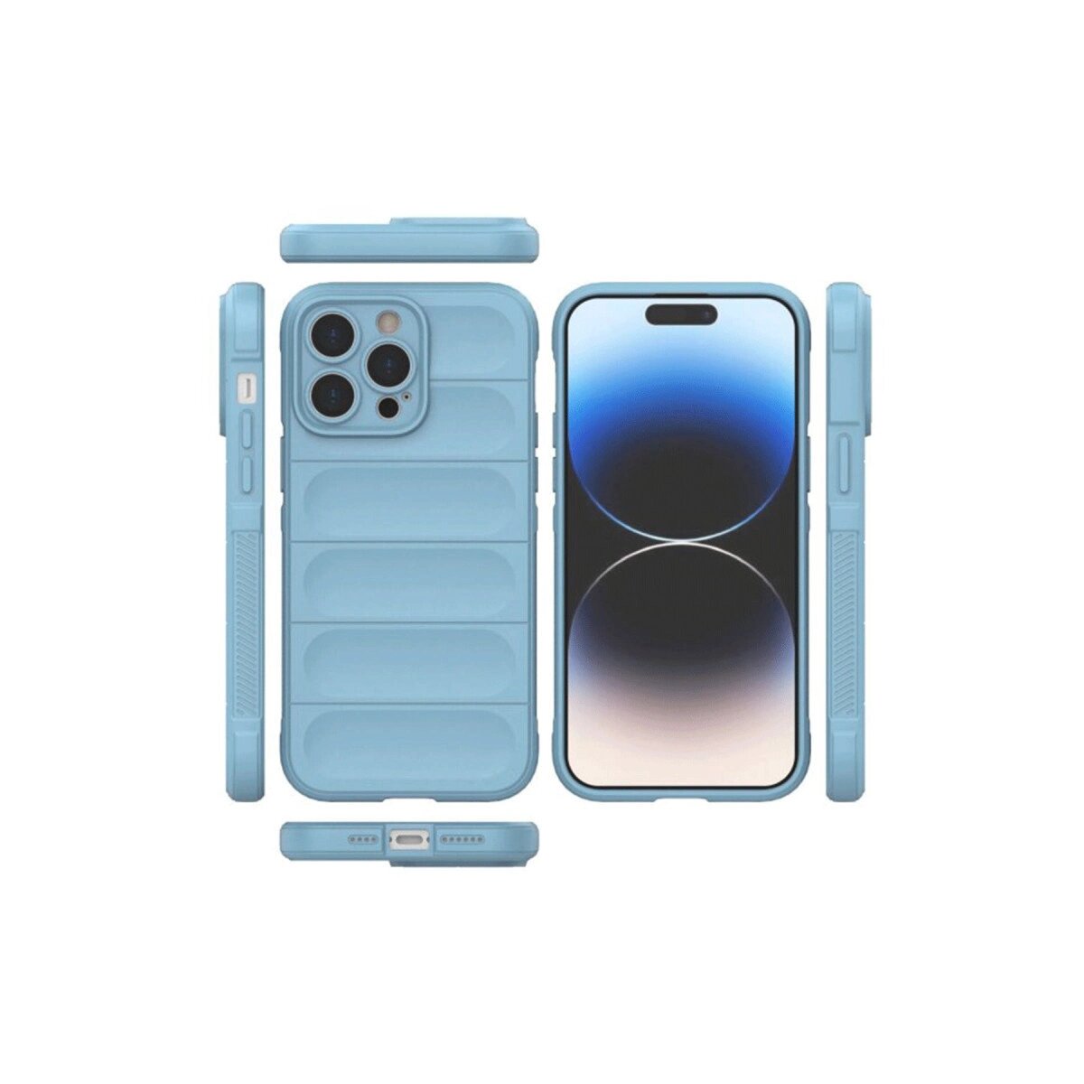 Apple İphone 15 Pro Max Kılıf Optimum Silikon - Sky Blue Apple İphone 15 Pro Max Kılıf Optimum Silikon - Sky Blue
