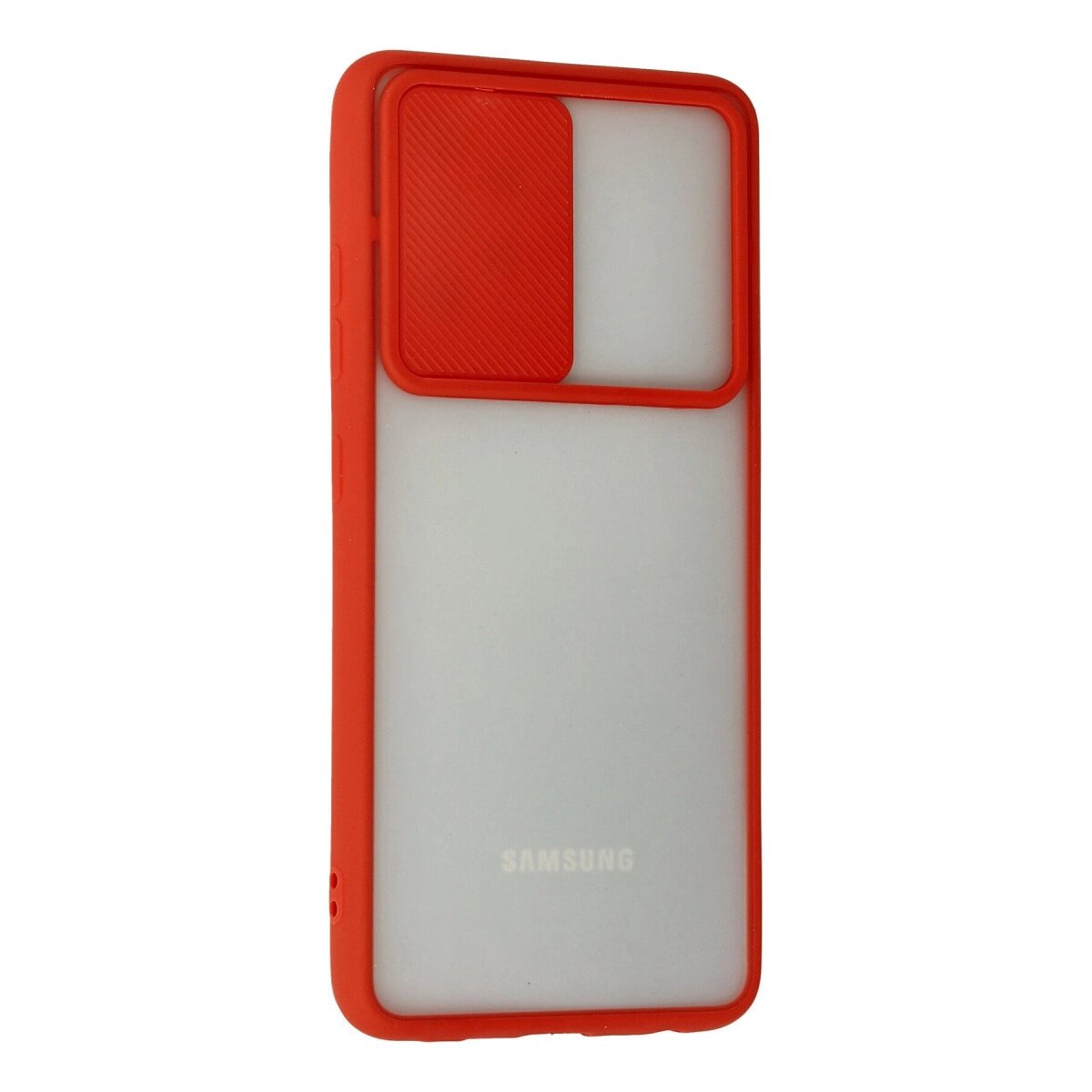 Samsung Galaxy A52 Kılıf Palm Buzlu Kamera Sürgülü Silikon - Kırmızı Samsung Galaxy A52 Kılıf Palm Buzlu Kamera Sürgülü Silikon - Kırmızı