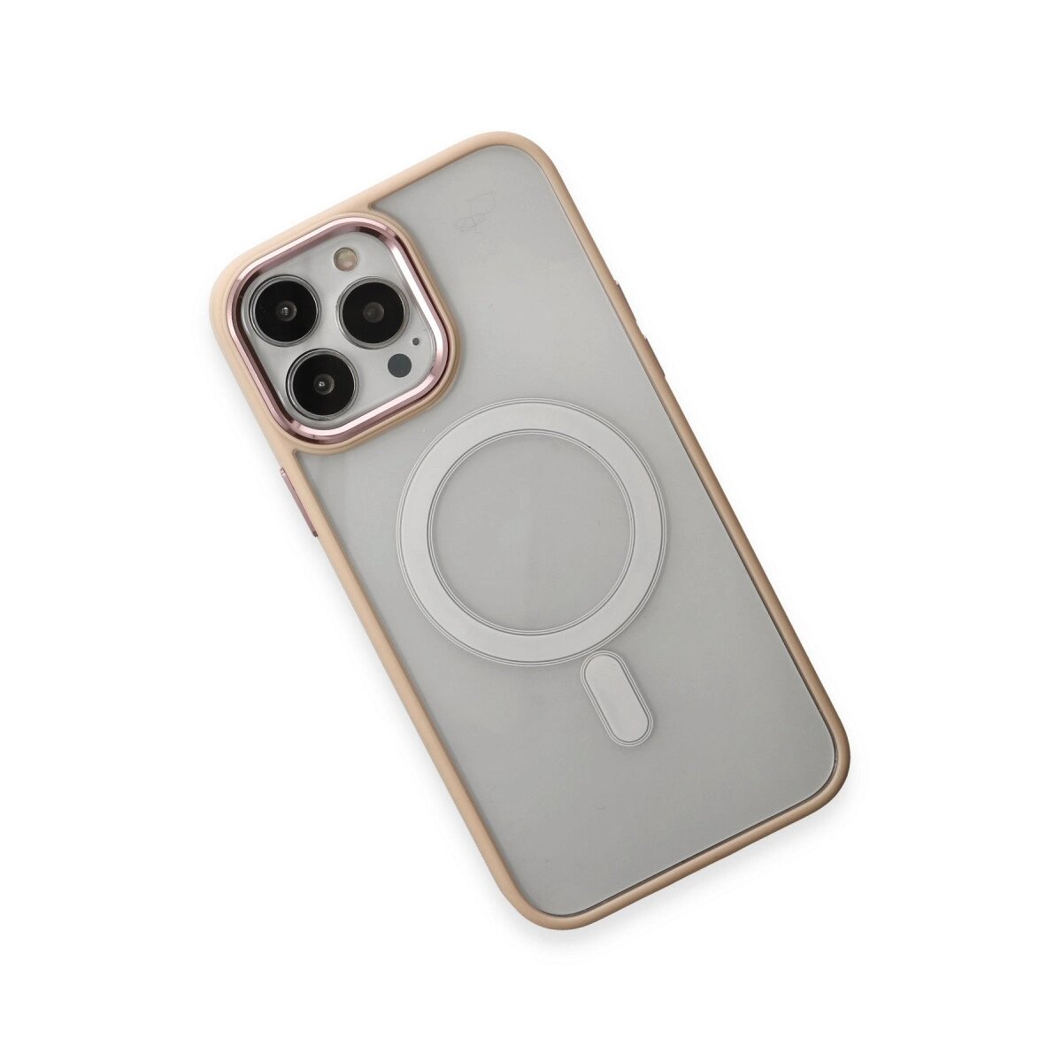 Apple İphone 15 Pro Max Kılıf Room Magneticsafe Silikon - Pudra Apple İphone 15 Pro Max Kılıf Room Magneticsafe Silikon - Pudra