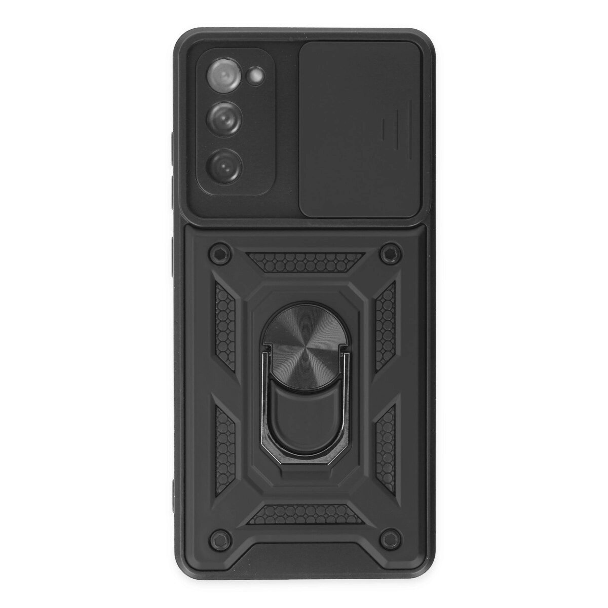 Samsung Galaxy S20 Fe Kılıf Pars Lens Yüzüklü Silikon - Siyah Samsung Galaxy S20 Fe Kılıf Pars Lens Yüzüklü Silikon - Siyah