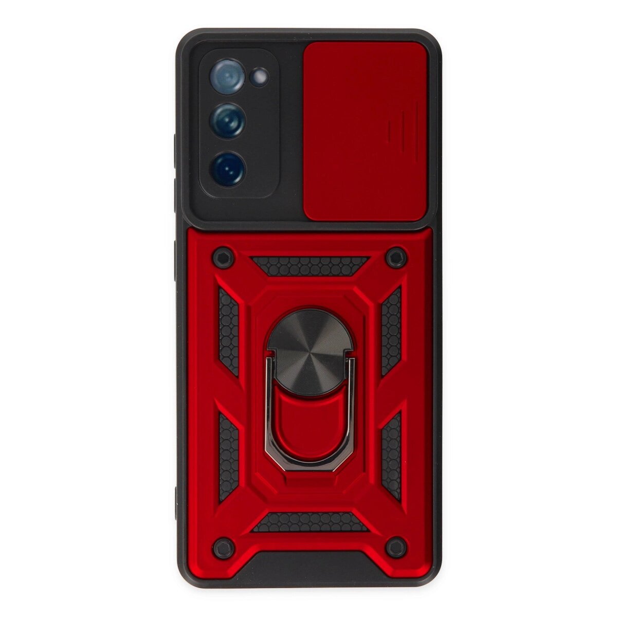 Samsung Galaxy S20 Fe Kılıf Pars Lens Yüzüklü Silikon - Kırmızı Samsung Galaxy S20 Fe Kılıf Pars Lens Yüzüklü Silikon - Kırmızı