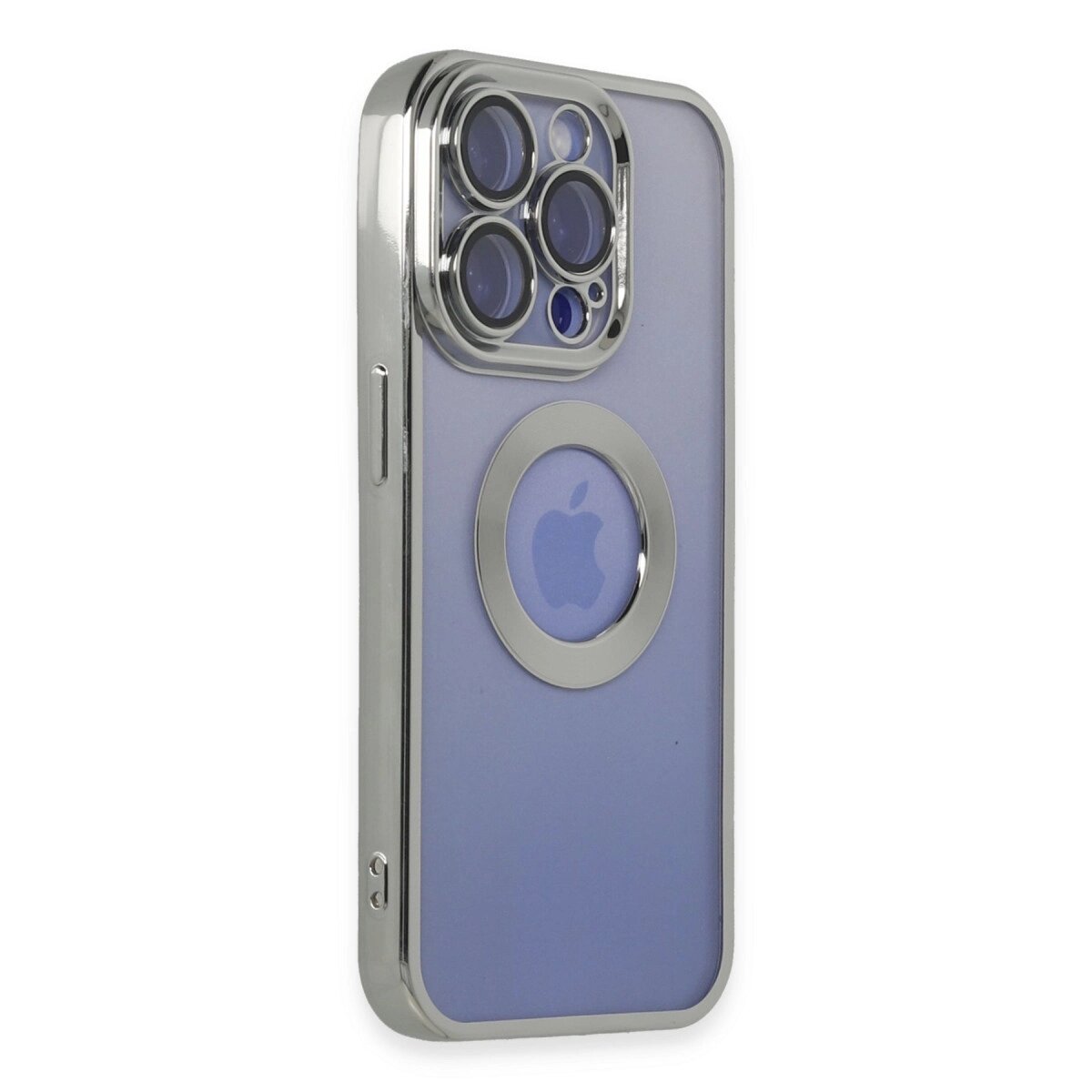 Apple İphone 15 Pro Max Kılıf Slot Silikon - Gümüş
