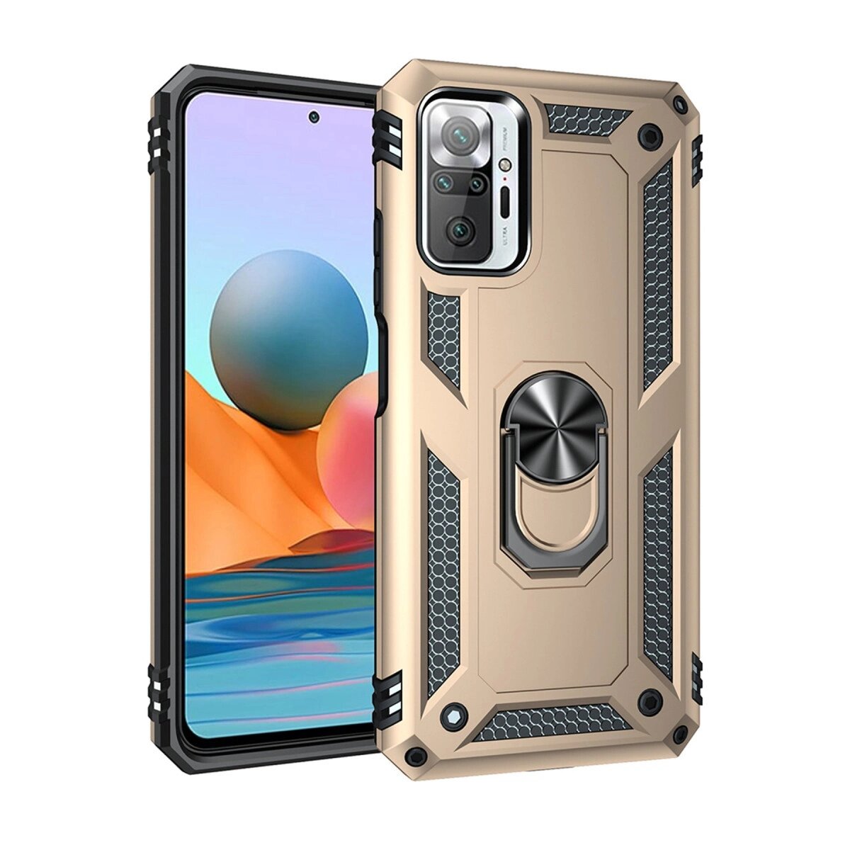 Xiaomi Redmi Note 10 Pro Kılıf Sofya Yüzüklü Silikon Kapak - Gold Xiaomi Redmi Note 10 Pro Kılıf Sofya Yüzüklü Silikon Kapak - Gold