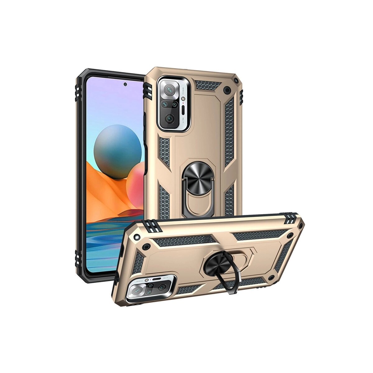 Xiaomi Redmi Note 10 Pro Kılıf Sofya Yüzüklü Silikon Kapak - Gold Xiaomi Redmi Note 10 Pro Kılıf Sofya Yüzüklü Silikon Kapak - Gold