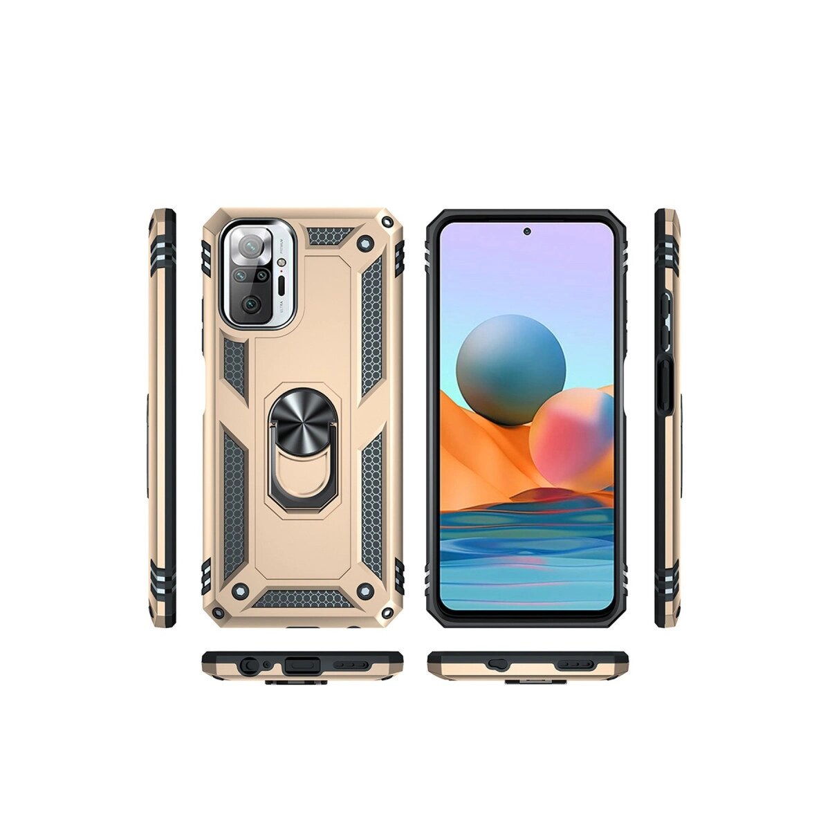 Xiaomi Redmi Note 10 Pro Kılıf Sofya Yüzüklü Silikon Kapak - Gold Xiaomi Redmi Note 10 Pro Kılıf Sofya Yüzüklü Silikon Kapak - Gold