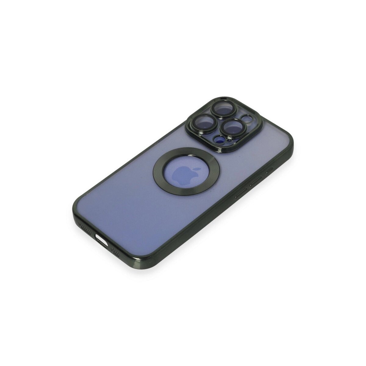Apple İphone 15 Pro Max Kılıf Slot Silikon - Köknar Yeşili