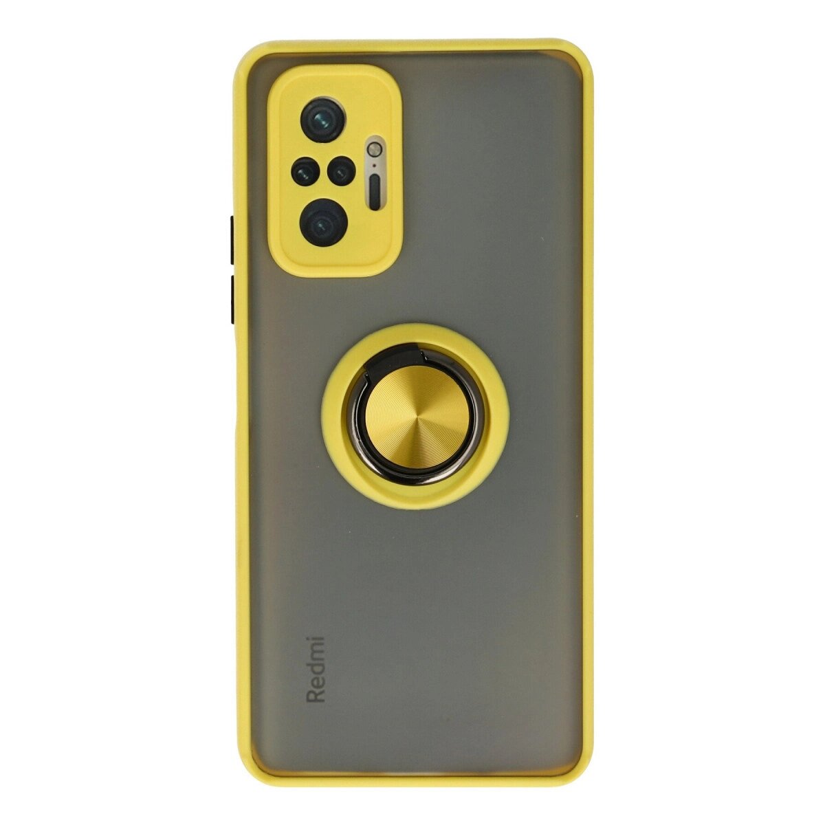 Xiaomi Redmi Note 10 Pro Kılıf Montreal Yüzüklü Silikon Kapak - Sarı Xiaomi Redmi Note 10 Pro Kılıf Montreal Yüzüklü Silikon Kapak - Sarı