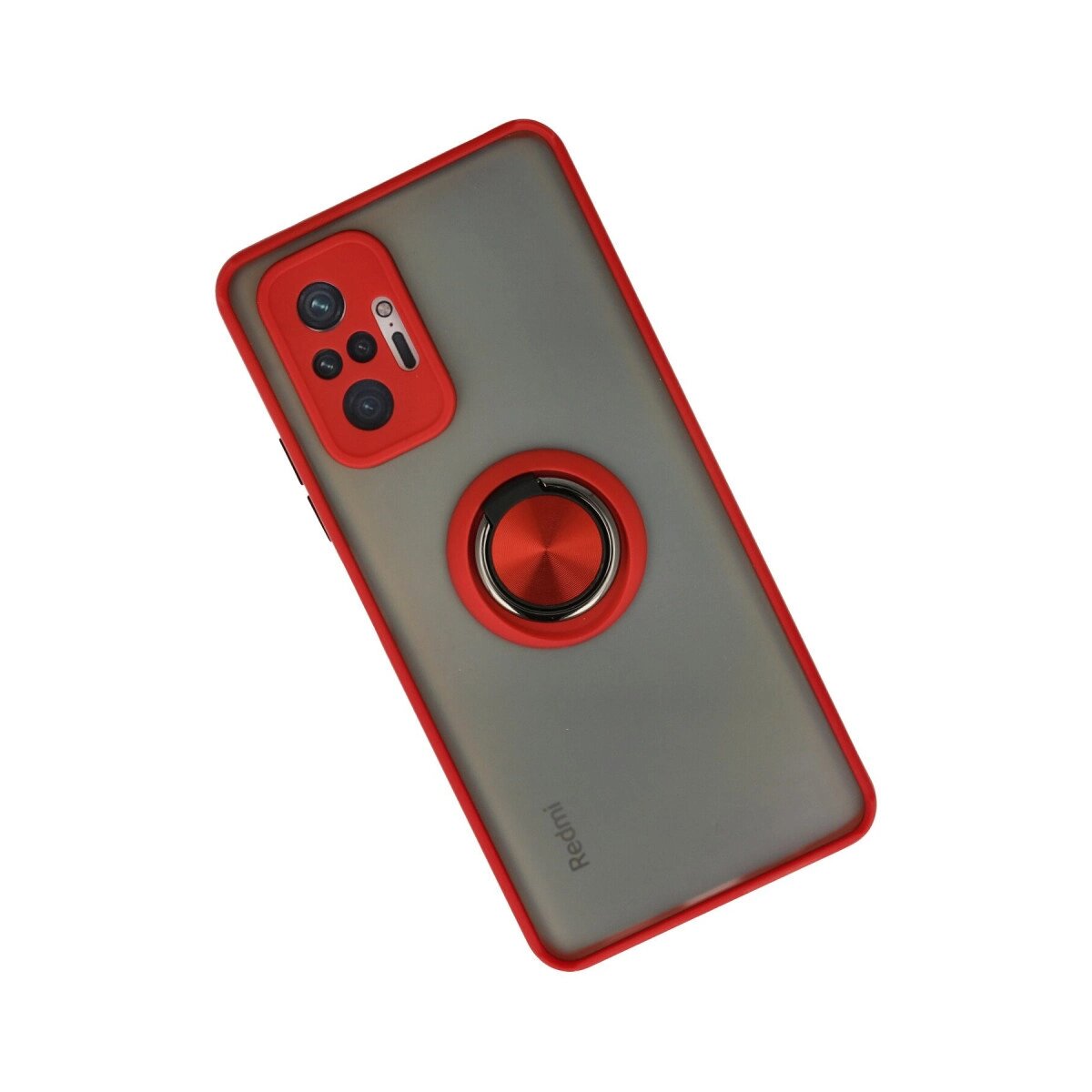 Xiaomi Redmi Note 10 Pro Kılıf Montreal Yüzüklü Silikon Kapak - Kırmızı Xiaomi Redmi Note 10 Pro Kılıf Montreal Yüzüklü Silikon Kapak - Kırmızı