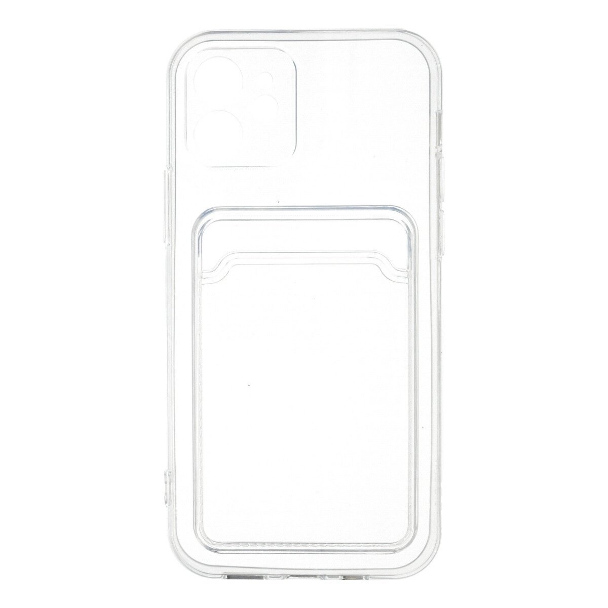 Apple İphone 12 Kılıf Kart Şeffaf Silikon - Şeffaf Apple İphone 12 Kılıf Kart Şeffaf Silikon - Şeffaf