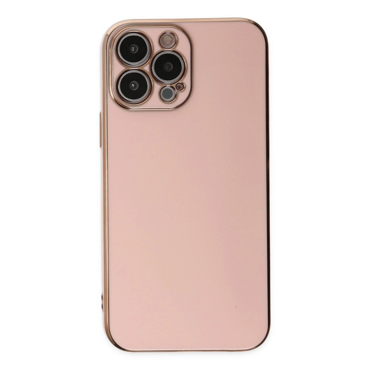 Apple İphone 15 Pro Max Kılıf Volet Silikon - Pembe