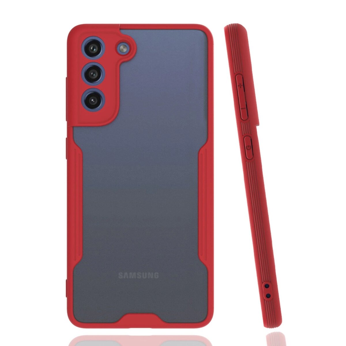 Samsung Galaxy S21 Fe Kılıf Platin Silikon - Kırmızı Samsung Galaxy S21 Fe Kılıf Platin Silikon - Kırmızı