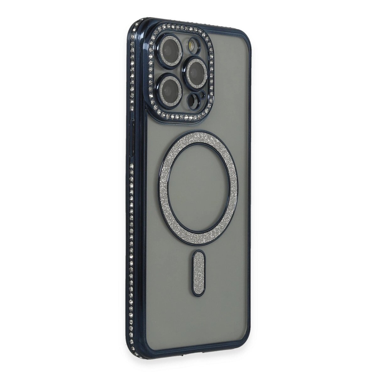 Apple İphone 15 Pro Max Kılıf Joke Simli Magneticsafe Kılıf - Lacivert Apple İphone 15 Pro Max Kılıf Joke Simli Magneticsafe Kılıf - Lacivert