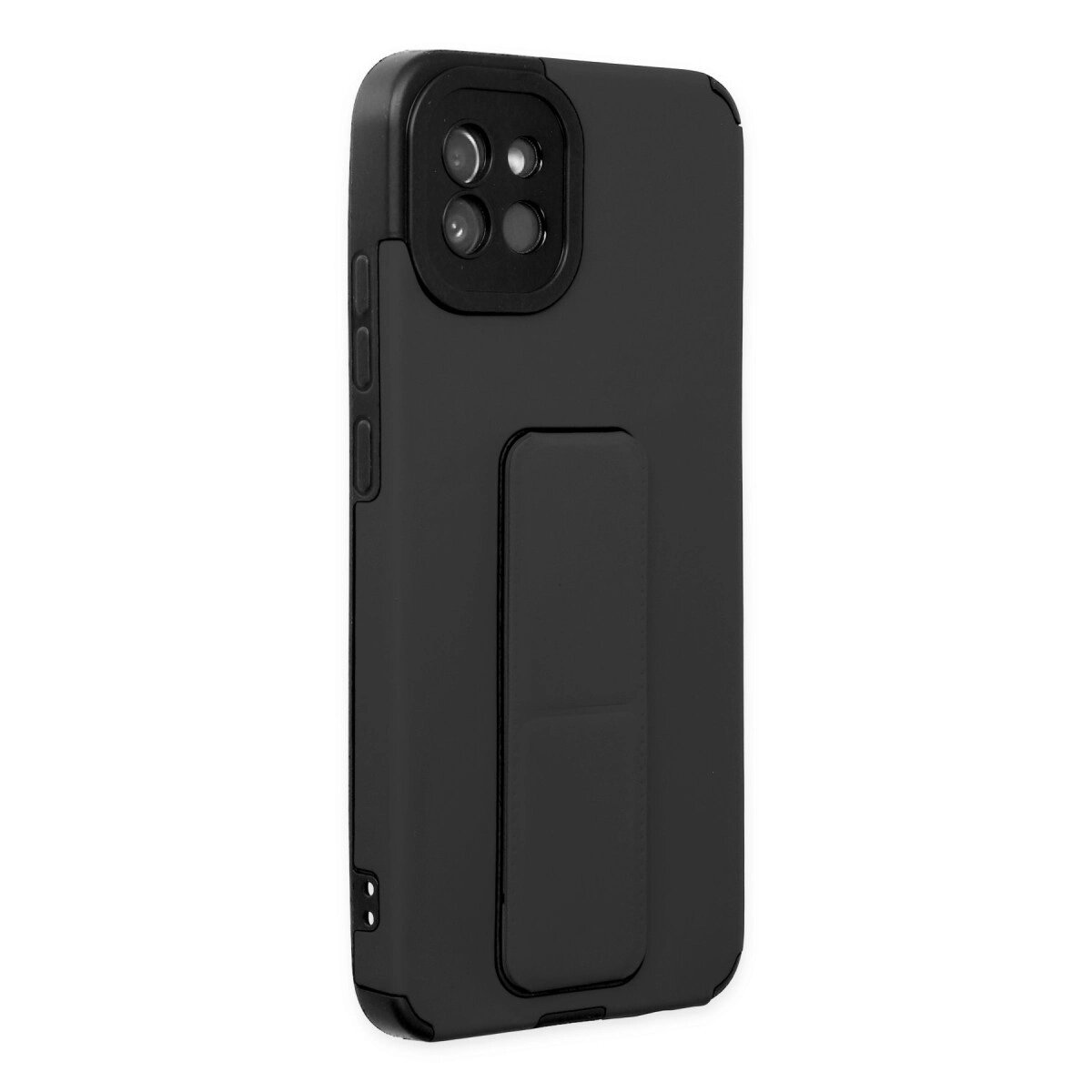 Samsung Galaxy A03 Kılıf Mega Standlı Silikon - Siyah Samsung Galaxy A03 Kılıf Mega Standlı Silikon - Siyah