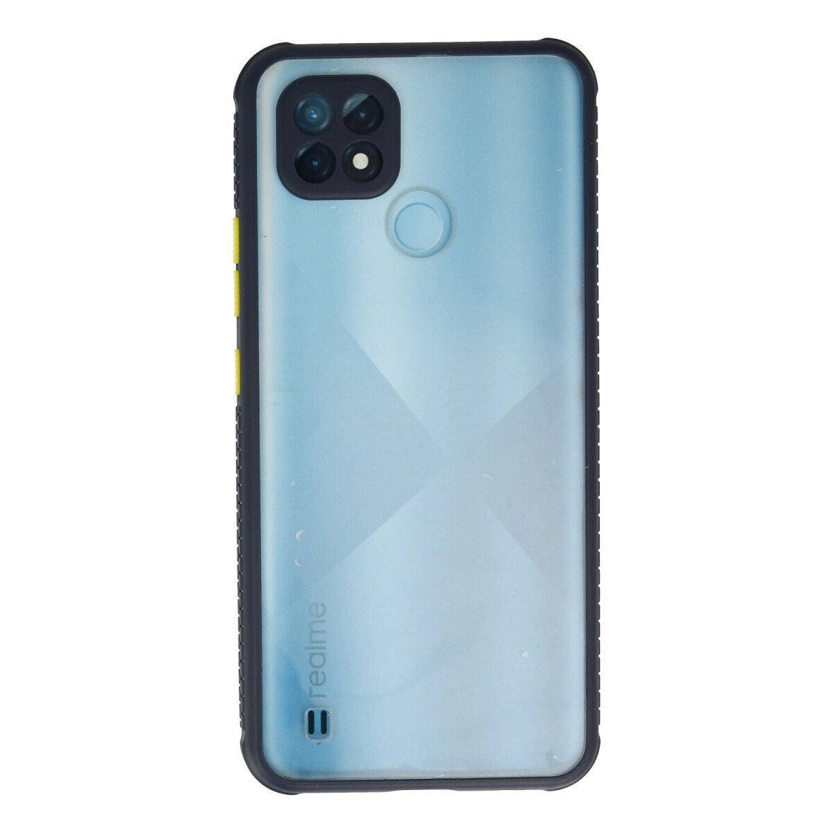 Realme C21 Kılıf Miami Şeffaf Silikon - Lacivert Realme C21 Kılıf Miami Şeffaf Silikon - Lacivert