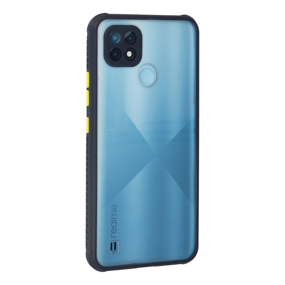 Realme C21 Kılıf Miami Şeffaf Silikon - Lacivert Realme C21 Kılıf Miami Şeffaf Silikon - Lacivert