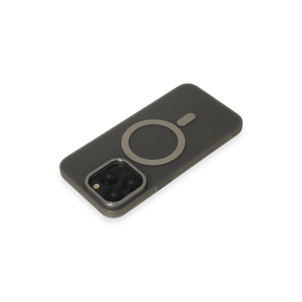 Apple İphone 15 Pro Kılıf Lodos Magneticsafe Mat Kapak - Titan Gri