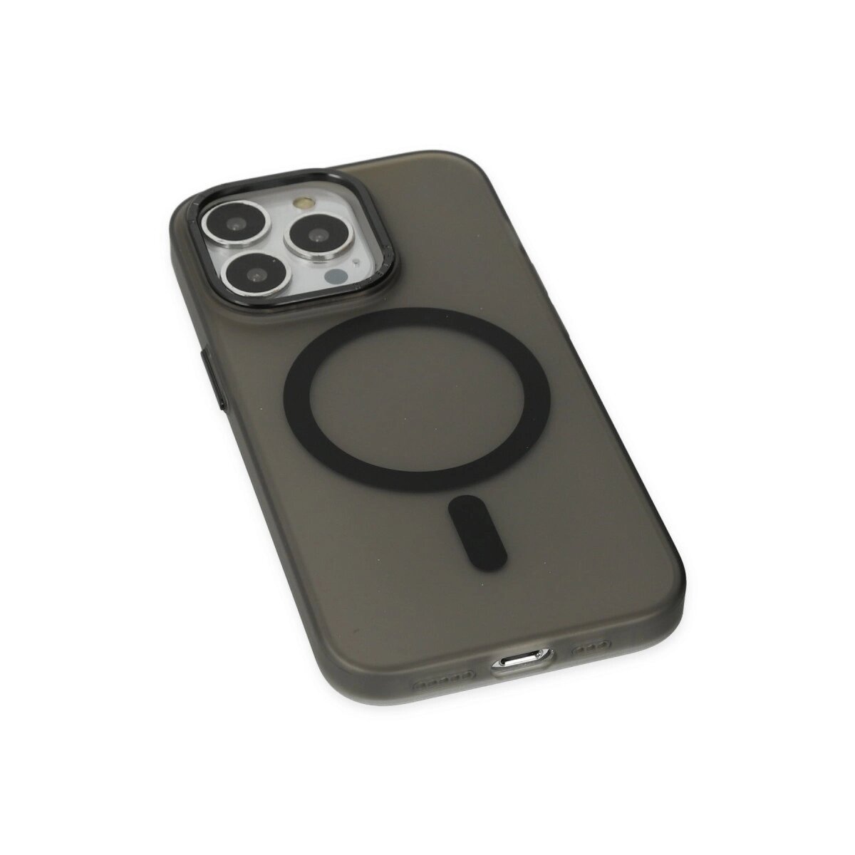Apple İphone 15 Pro Max Kılıf Lodos Magneticsafe Mat Kapak - Siyah Apple İphone 15 Pro Max Kılıf Lodos Magneticsafe Mat Kapak - Siyah