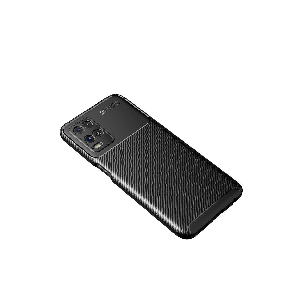 Oppo A54 4g Kılıf Auto Focus Karbon Kapak - Siyah Oppo A54 4g Kılıf Auto Focus Karbon Kapak - Siyah