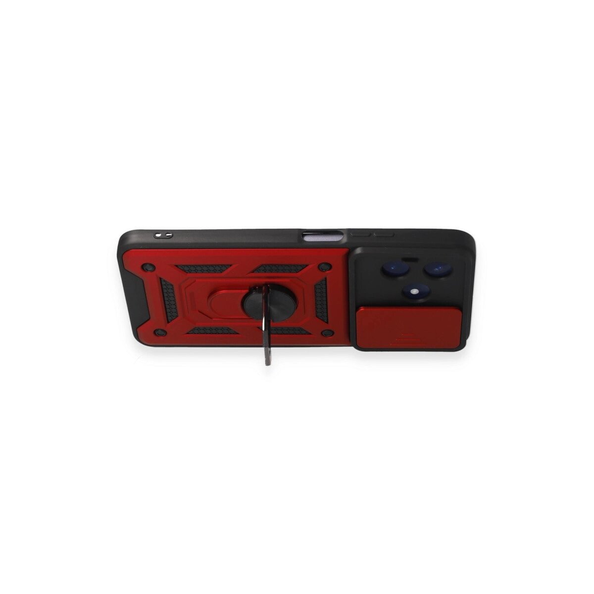 Realme C53 Kılıf Pars Lens Yüzüklü Silikon - Kırmızı Realme C53 Kılıf Pars Lens Yüzüklü Silikon - Kırmızı