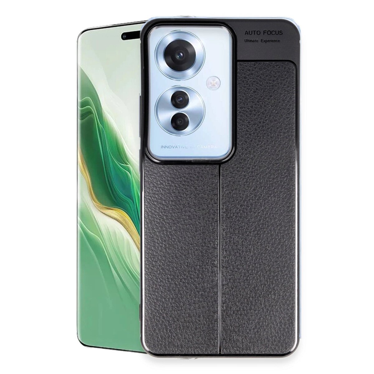 Oppo Reno 11f Kılıf Auto Focus Kapak - Siyah Oppo Reno 11f Kılıf Auto Focus Kapak - Siyah
