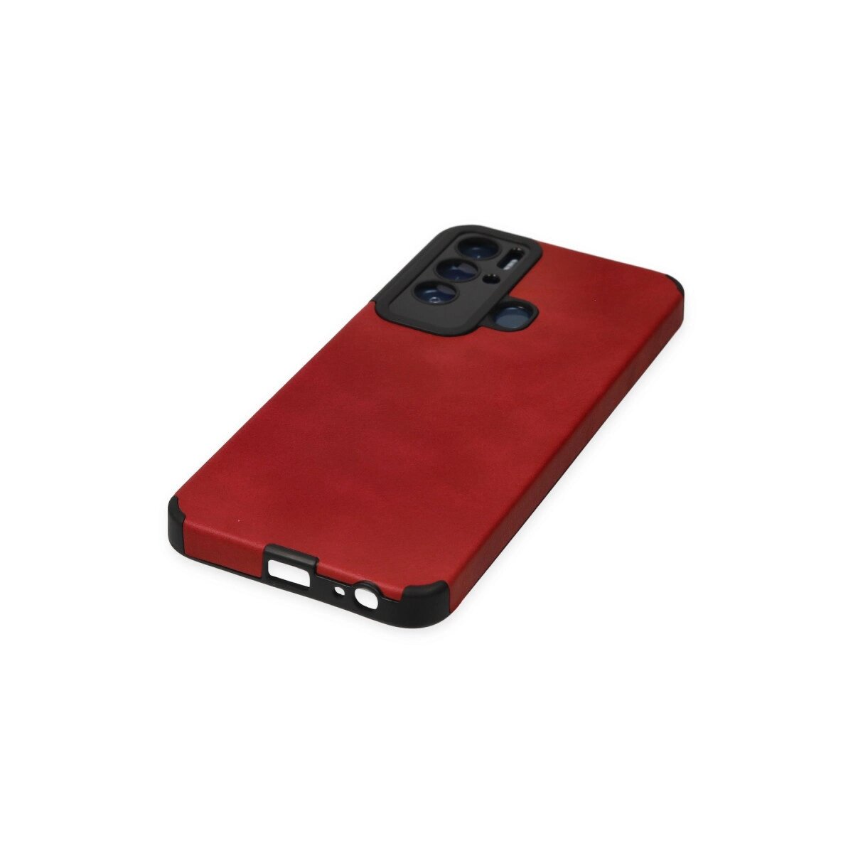 Tecno Pova Neo Kılıf Loop Deri Silikon - Kırmızı Tecno Pova Neo Kılıf Loop Deri Silikon - Kırmızı